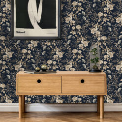 Wallpaper Republic - Floral Emporium Collection - Belle Fleur - Navy - Insitu