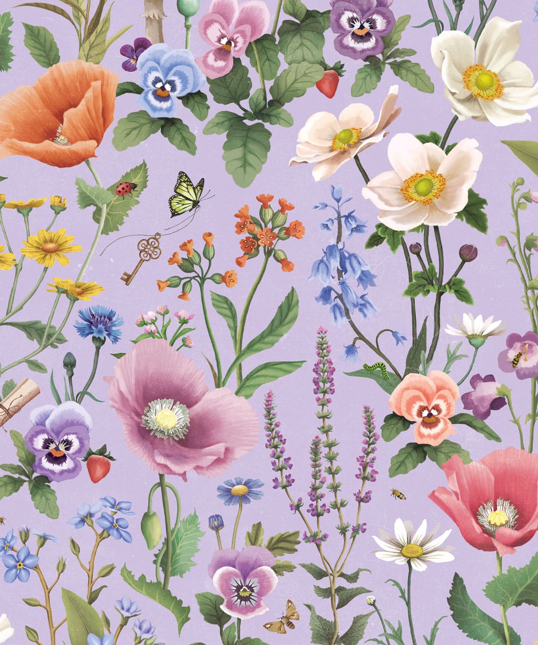 Garden Of Dreams Wallpaper • Lilac • Swatch