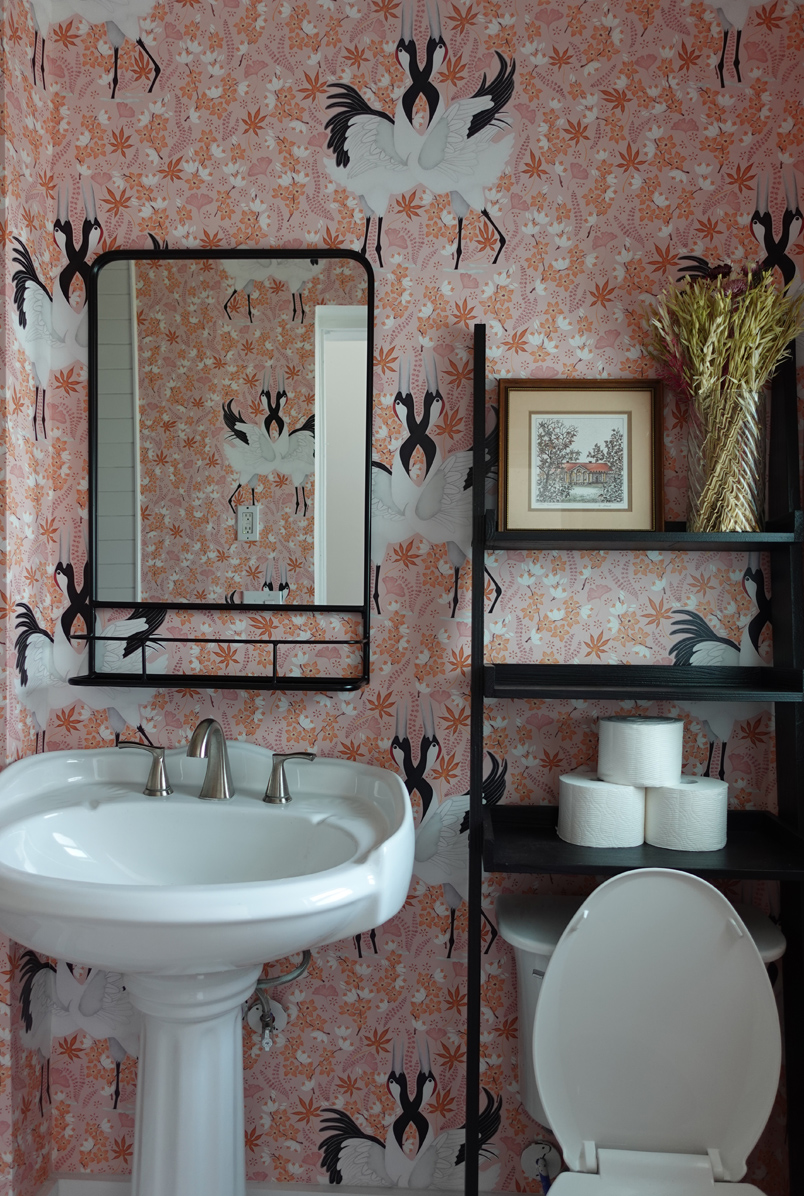 Japanese Cranes Wallpaper • Maximalism