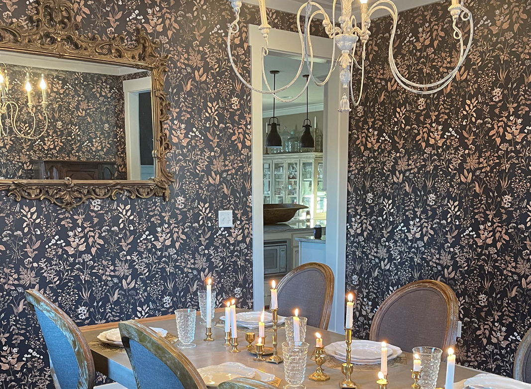 Herbarium Antique Wallpaper • Dining Room Wallpaper • Alieta Casey