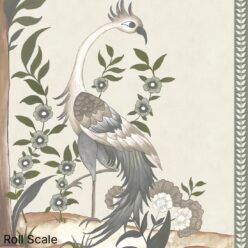 Pavilion Mural - Palace Grove Collection - M&K Studio - Scale - Colorway: Linen