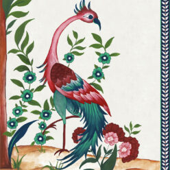 Pavilion Mural - Palace Grove Collection - M&K Studio - Scale - Colorway: Ruby