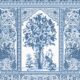 Pavilion Mural - Palace Grove Collection - M&K Studio - Swatch - Colorway: Sapphire