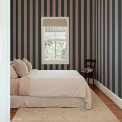 Scallop Stripe Wallpaper - Palace Grove Collection - Colourway:Ruby - Insitu