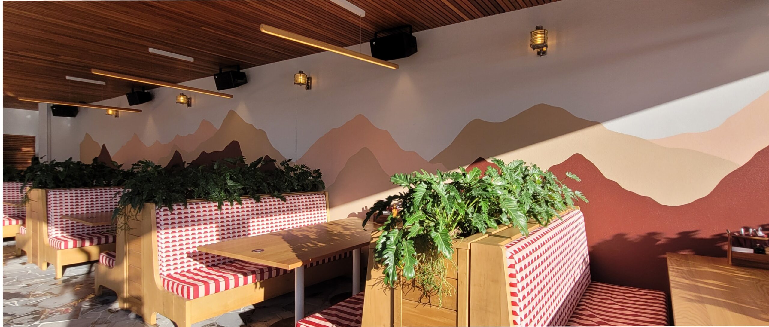 Jumble and Stack cafe with a mural