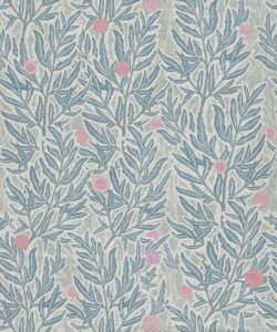Linen Seagrass Grasscloth Wallpaper - Colourway: Jena Blues - Pattern Play Collection