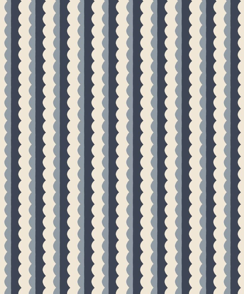 Otto Wallpaper - Colorway: Indigo - Petite Prints - Stripes Collection - Swatch