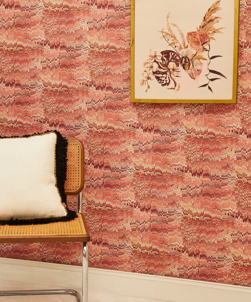 1970 Wallpaper - Colorway: Rosa - Poodle & Blonde Collection - Insitu
