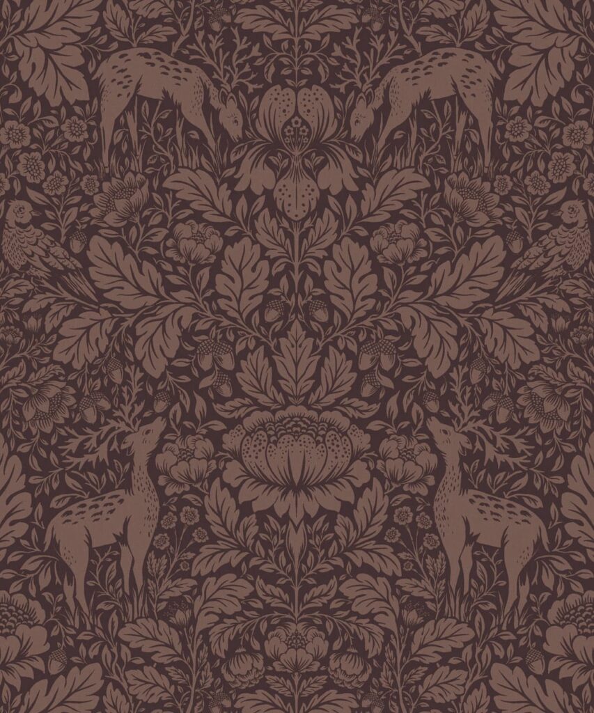 Richmond Wallpaper - Colorway: Plum - Fable Collection by M&K Studios - Swatch