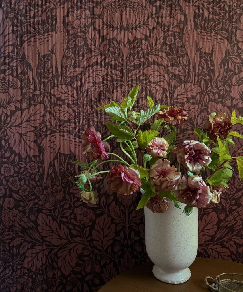 Richmond Wallpaper - Colorway: Plum - Fable Collection by M&K Studios - Insitu