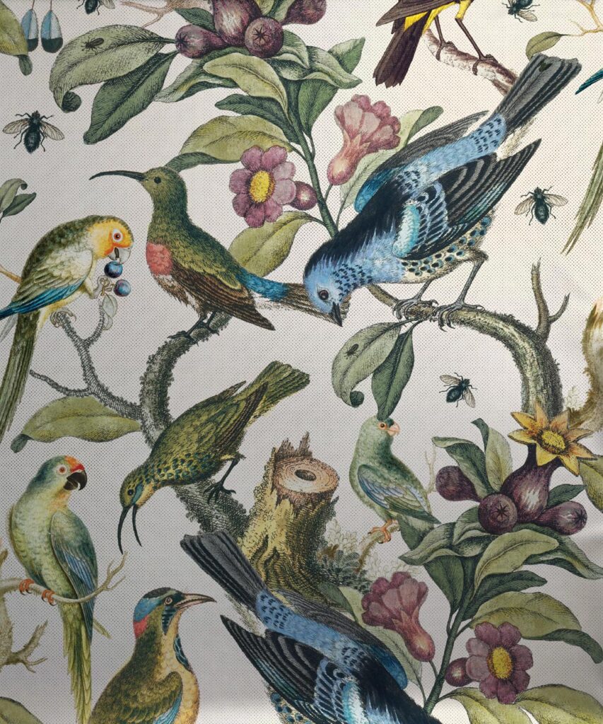 Ornithology Metallic Wallpaper - Colourway:  - Swatch