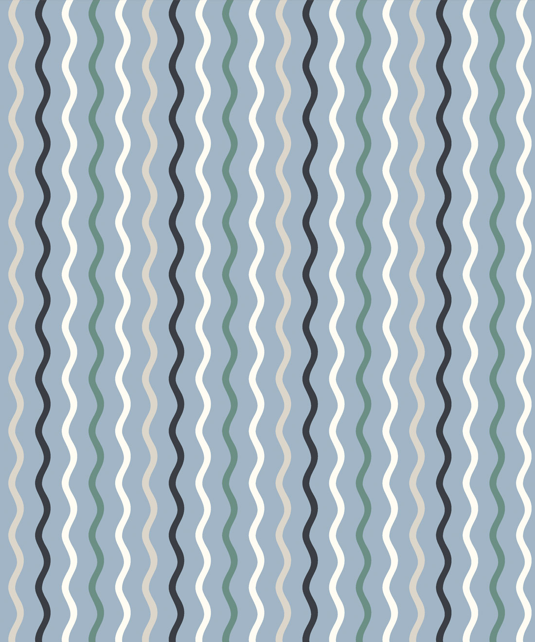 Topsy-Turvey Wallpaper - Colourway: Periwinkle - Swatch