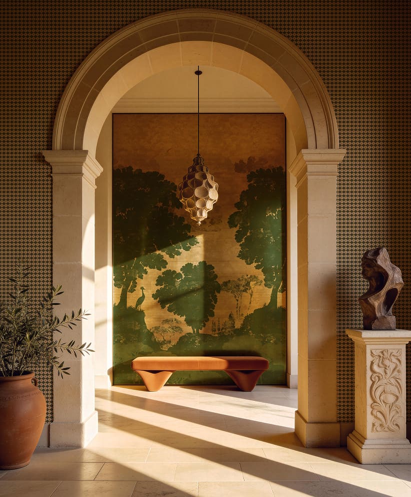 Tuscan Landscape Metallic Mural - Metallic: Volume I Collection Image
