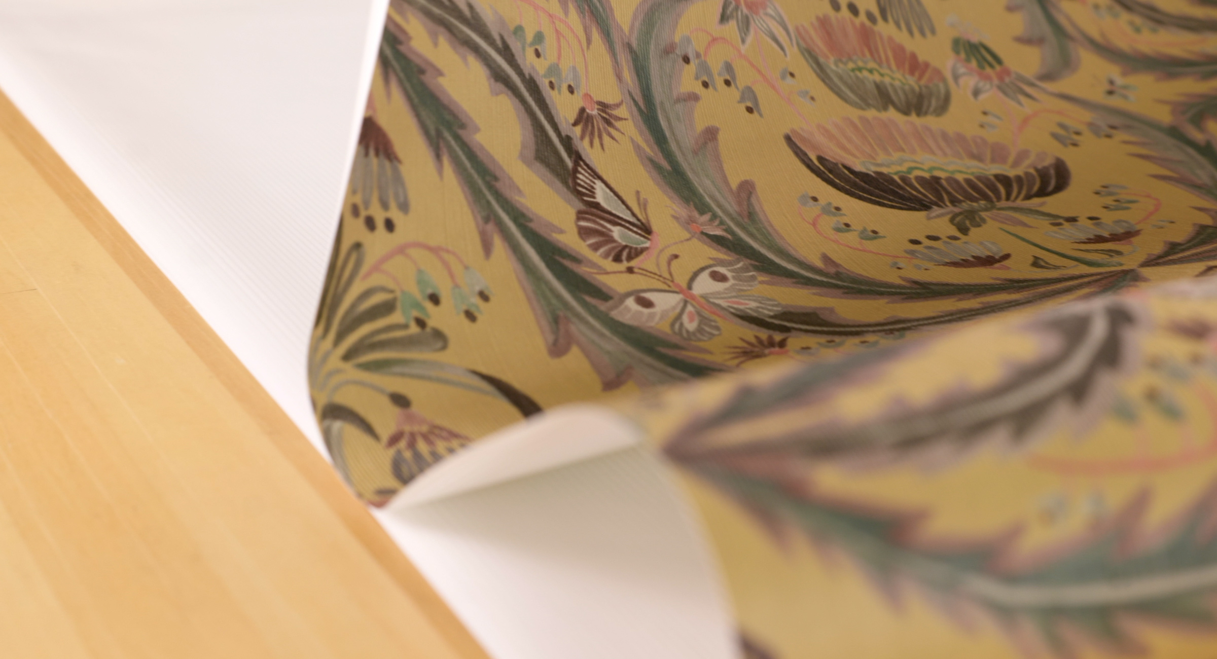 Magical Mariposa Decorative Textile Wallpaper being booked