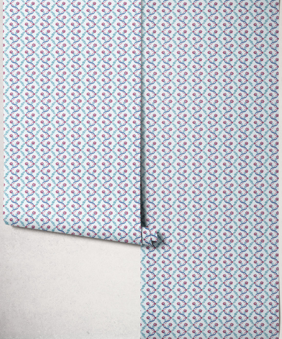 Jacqueline Wallpaper - Colourway: Blue - Roll