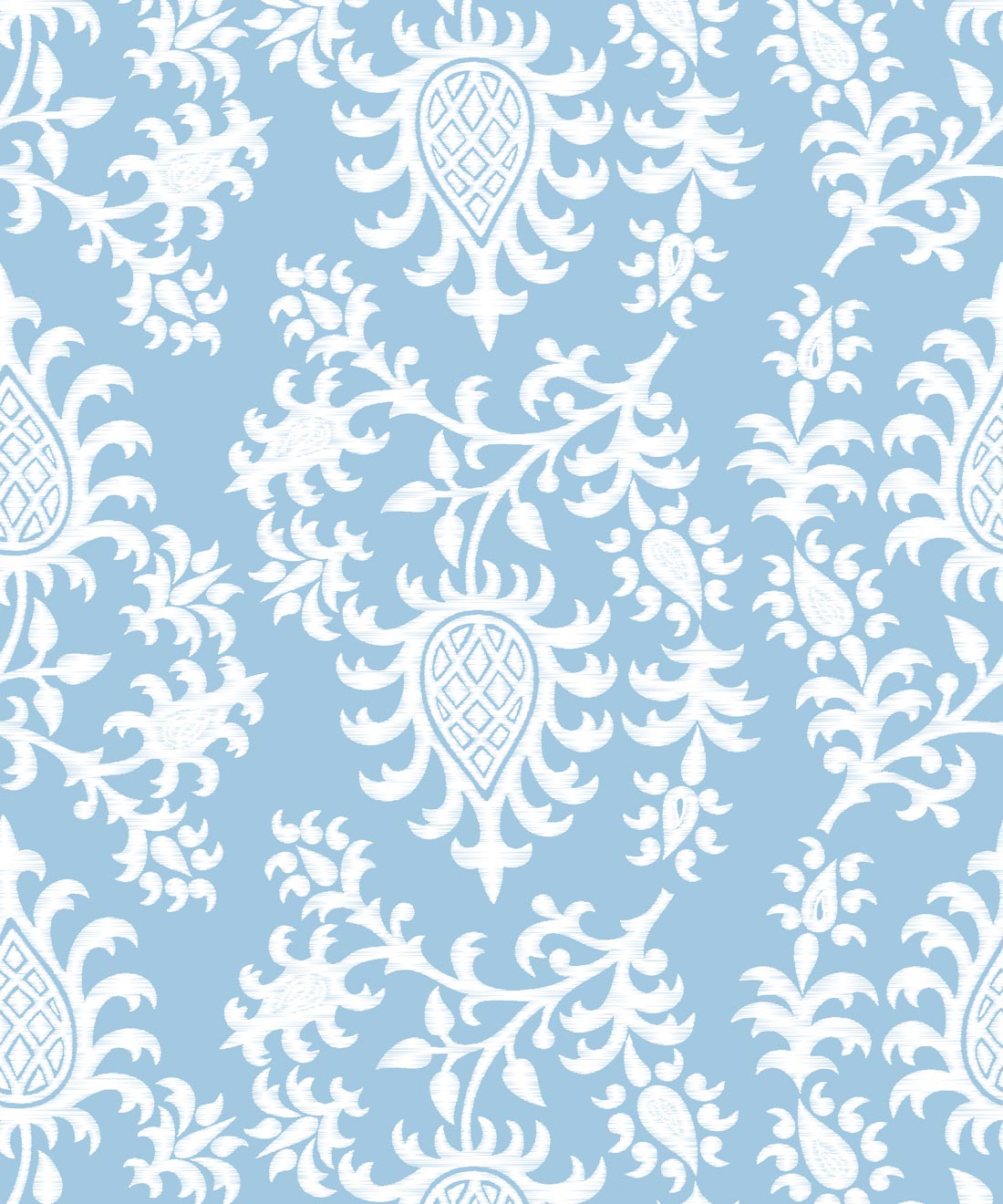 Desert Eve Wallpaper - Colourway: Blue Bell