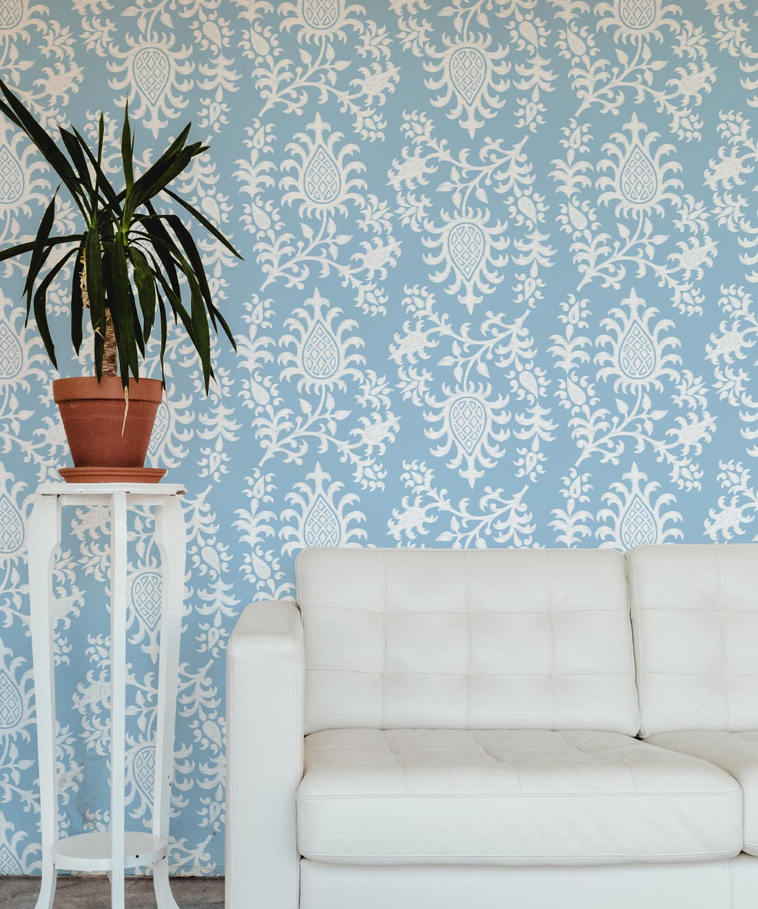 Desert Eve Wallpaper - Colourway: Blue Bell