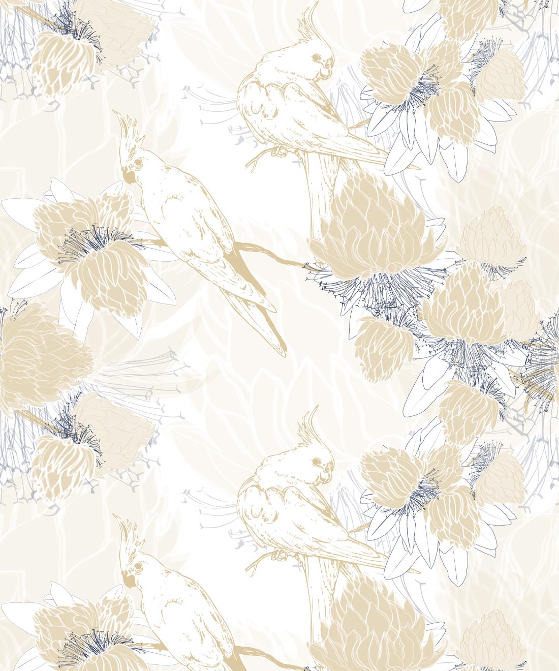 Desert Eve Wallpaper - Colourway: Honeysuckle