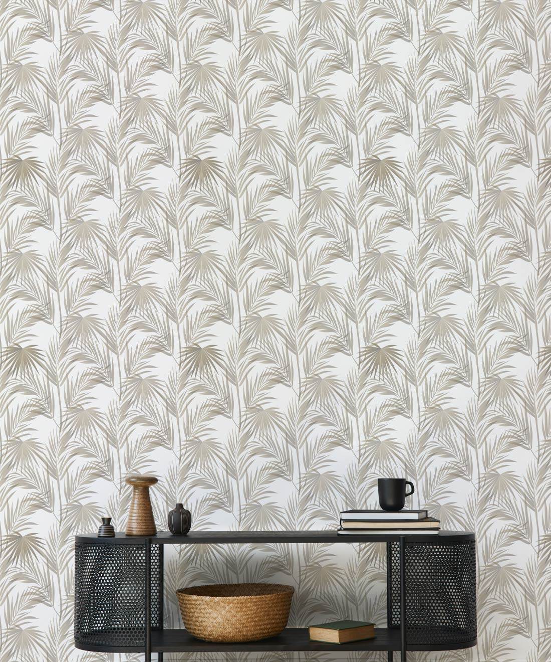 Daintree Palm Wallpaper - Colourway: Brass