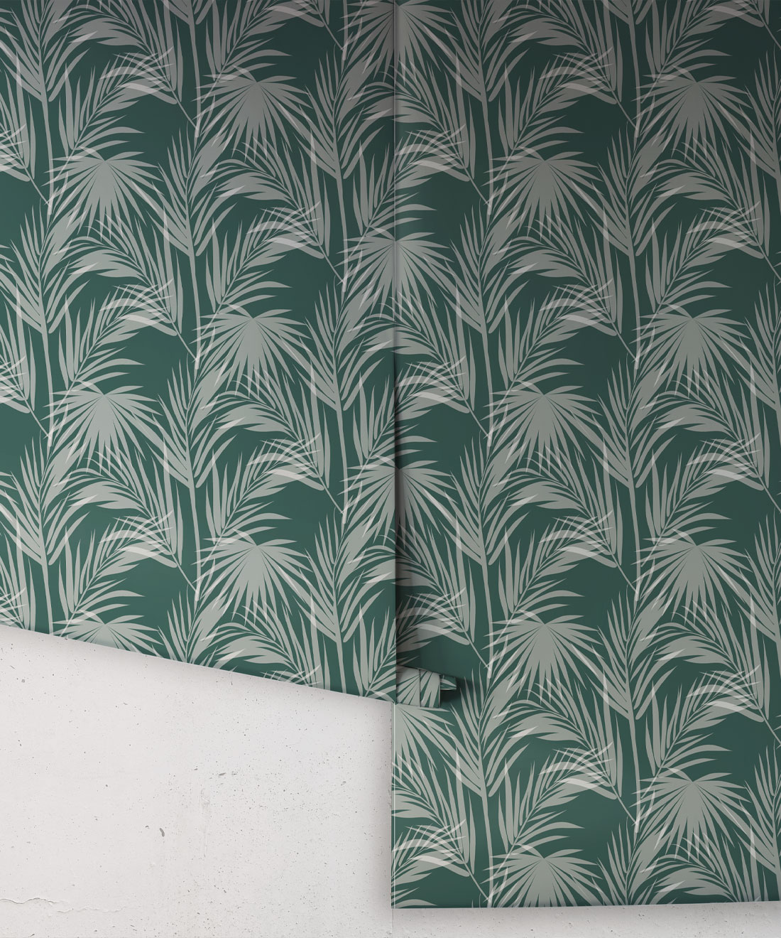 Daintree Palm Wallpaper - Colourway: Forest Green