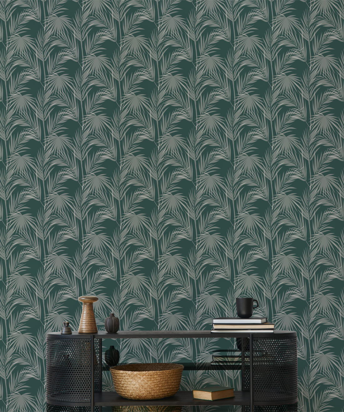 Daintree Palm Wallpaper - Colourway: Forest Green