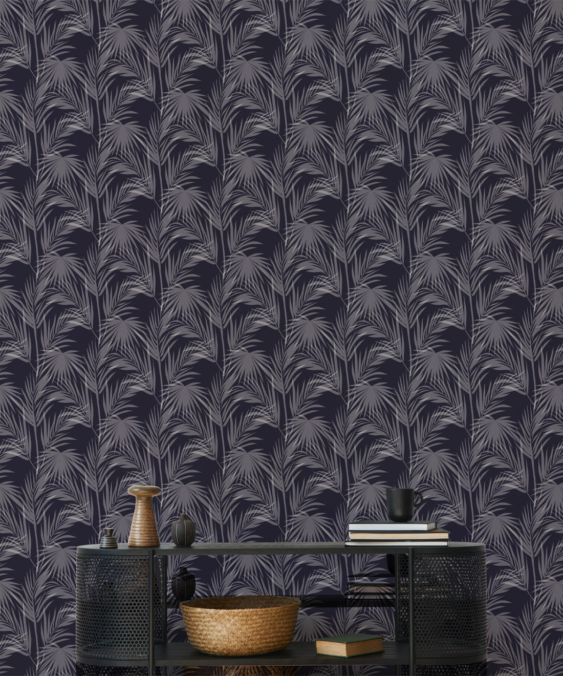 Daintree Palm Wallpaper - Colourway: Indigo