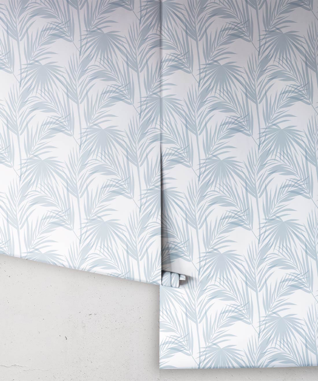 Daintree Palm Wallpaper - Colourway: Powder Blue