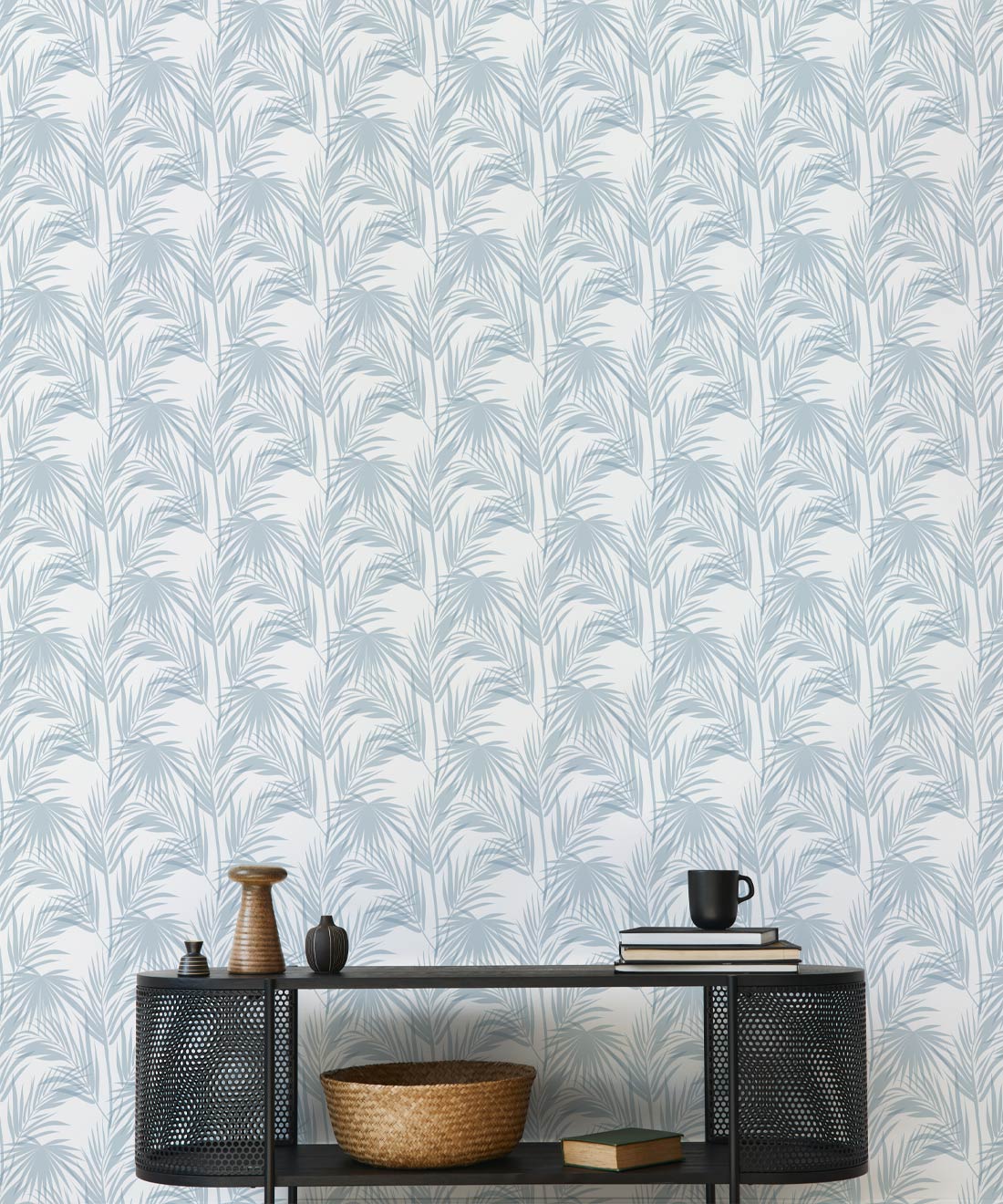Daintree Palm Wallpaper - Colourway: Powder Blue