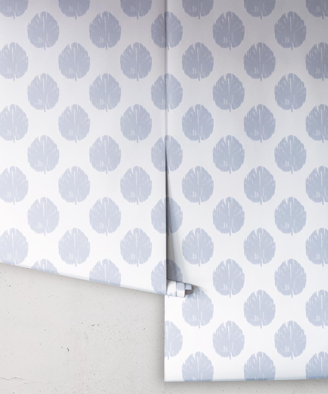 Fans Wallpaper - Colourway: Dusty Blue