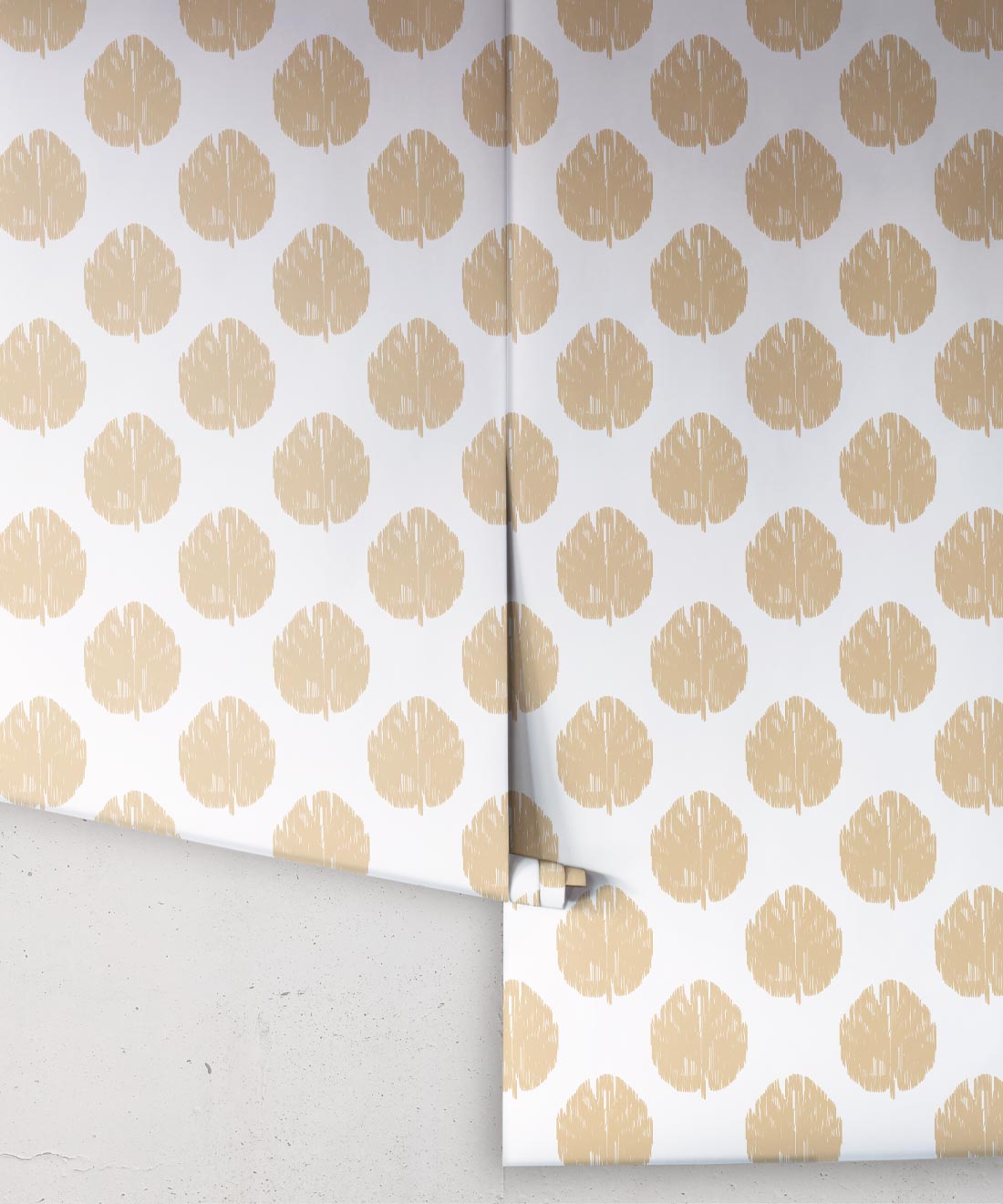 Fans Wallpaper - Colourway: Honey Peach