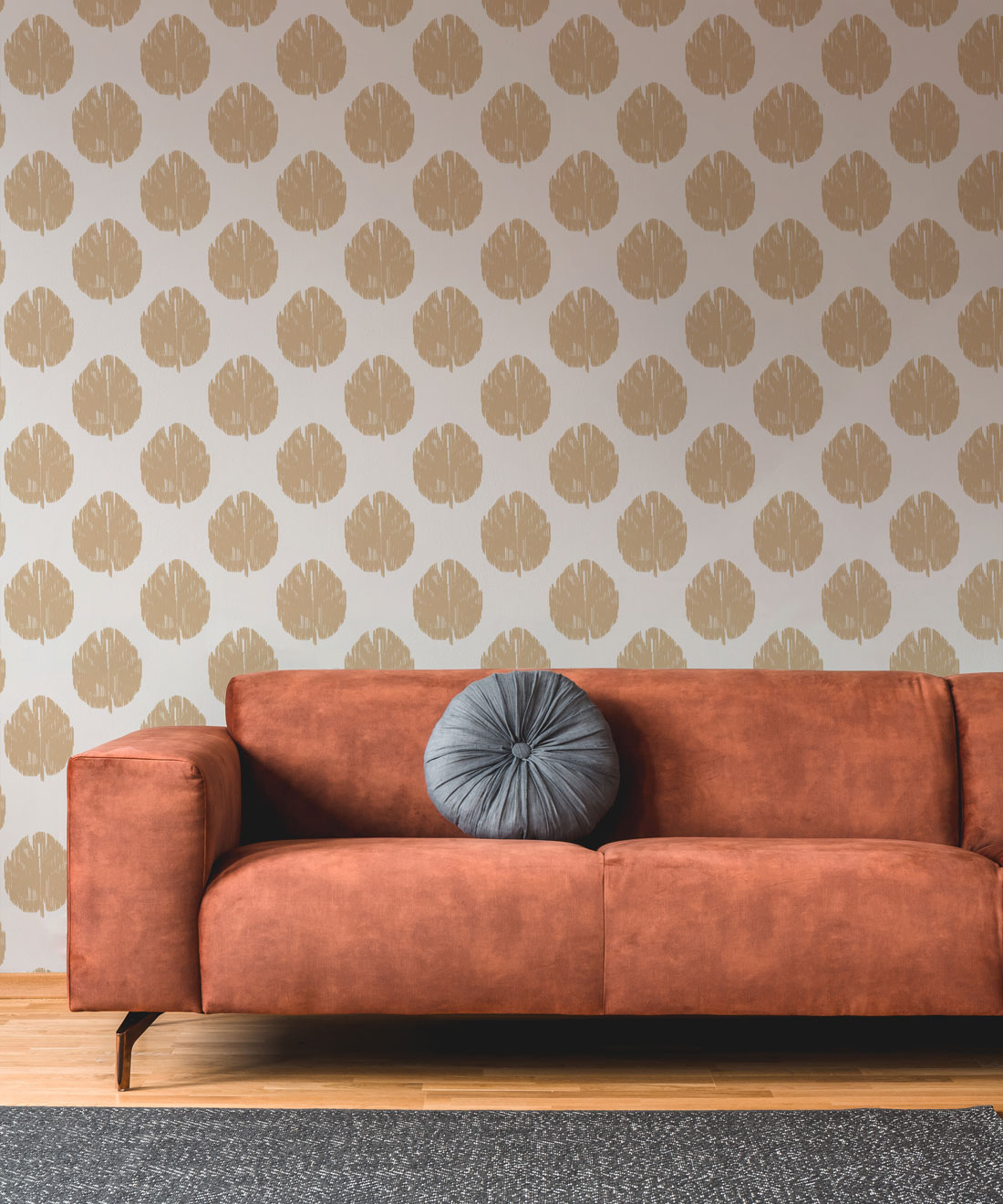 Fans Wallpaper - Colourway: Honey Peach