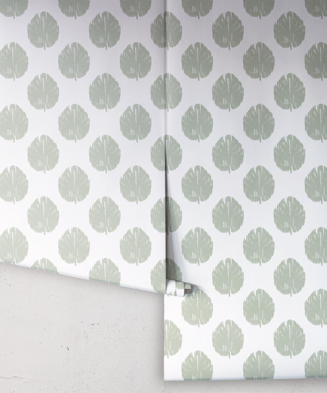 Fans Wallpaper - Colourway: Seafoam
