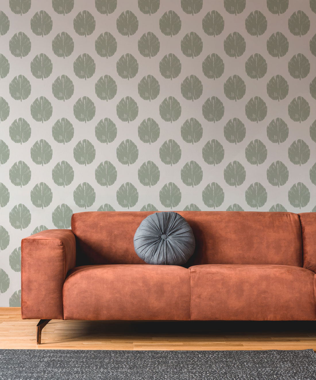 Fans Wallpaper - Colourway: Seafoam