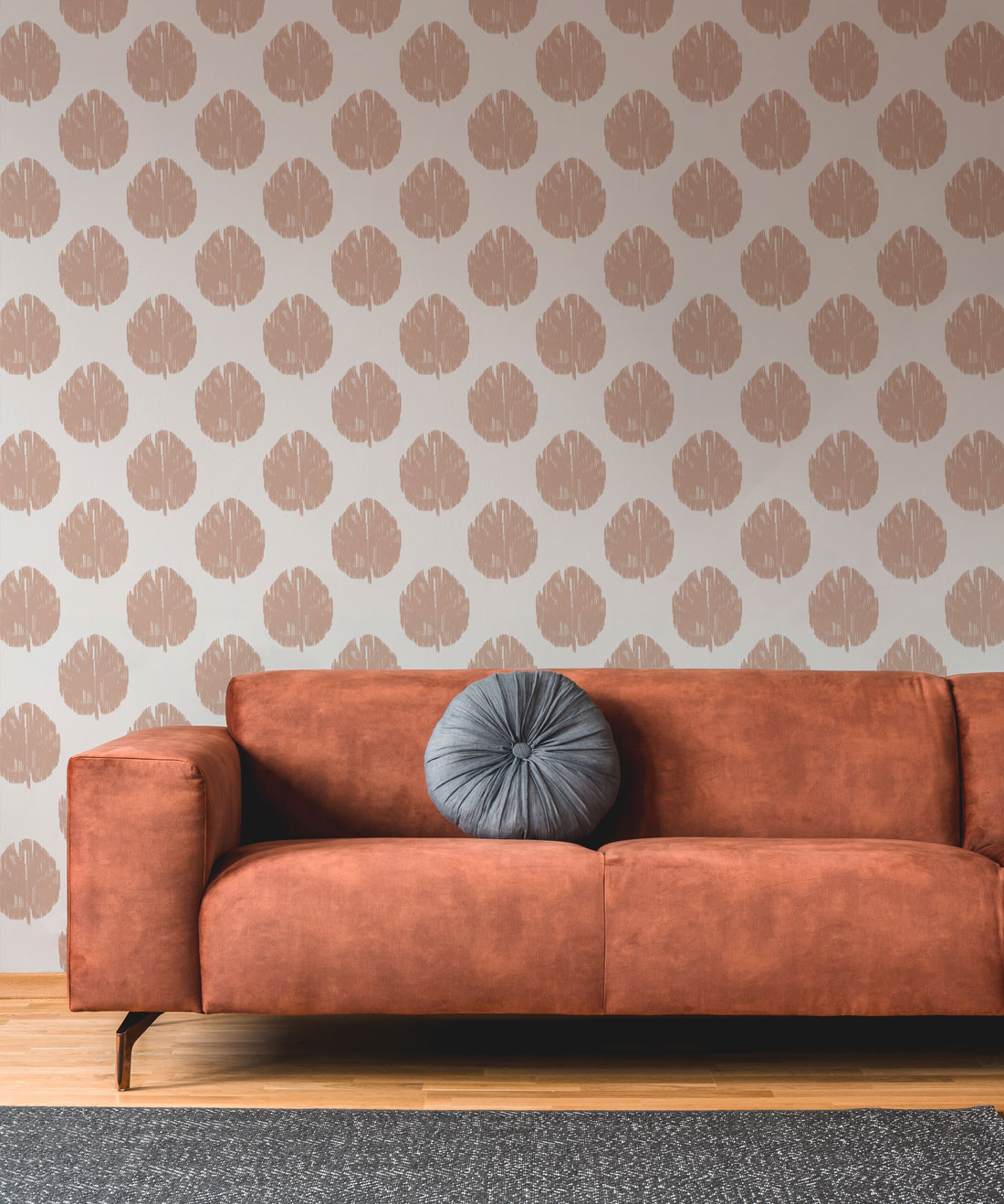 Fans Wallpaper - Colourway: Spanish Villa