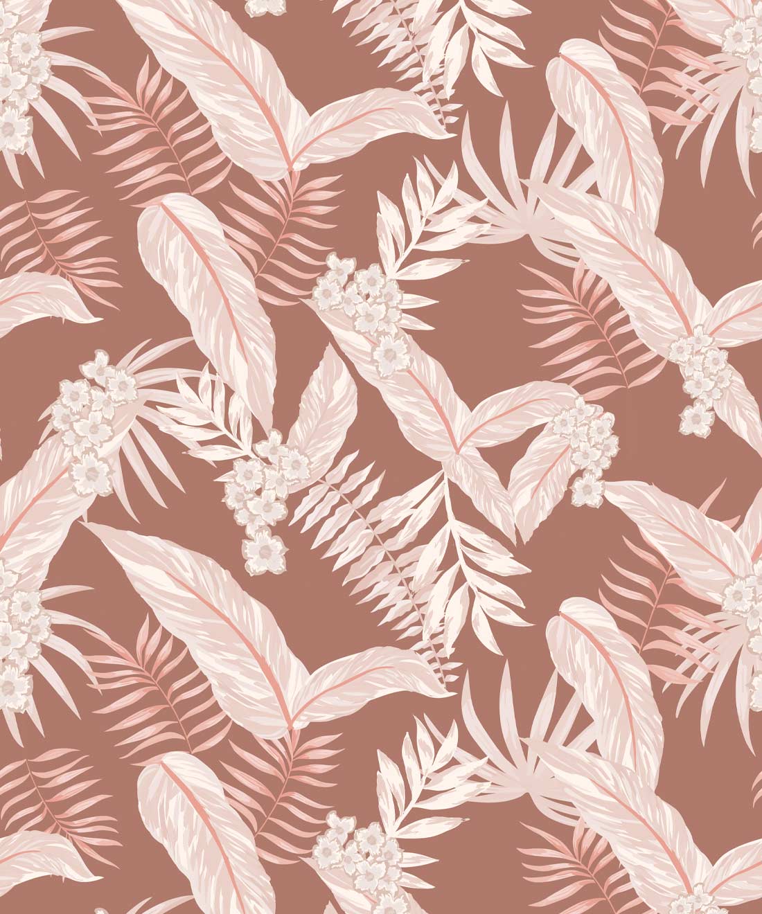 Cooktown Orchids Wallpaper - Colourway: Ginger Spice