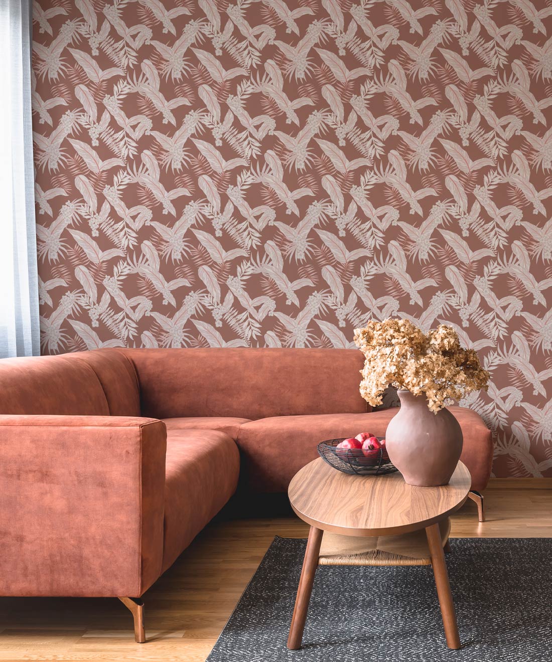 Cooktown Orchids Wallpaper - Colourway: Ginger Spice