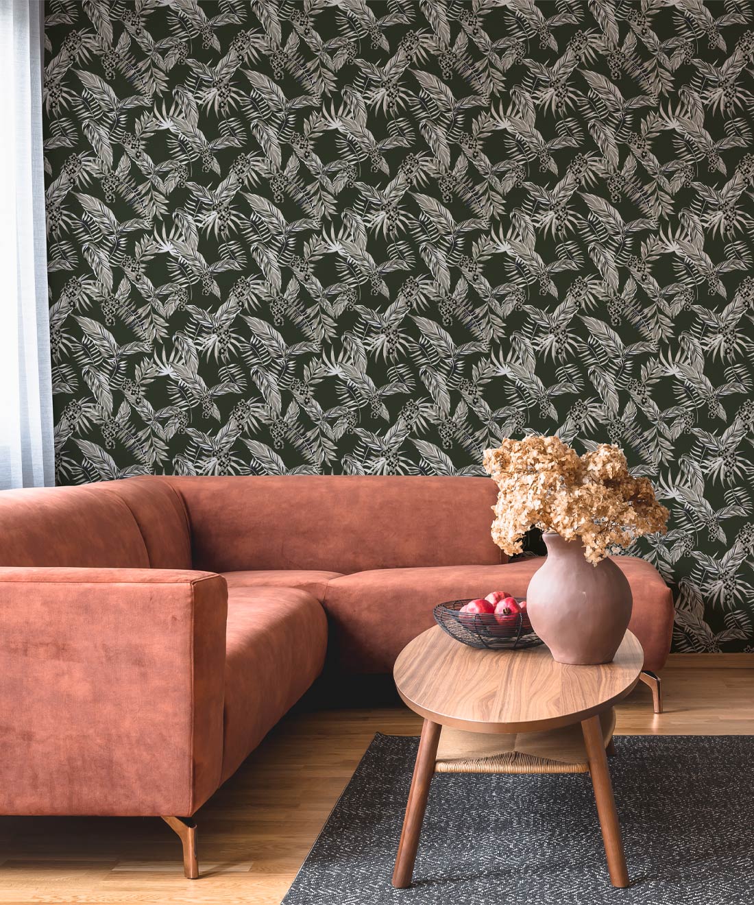 Cooktown Orchids Wallpaper - Colourway: Ivy Green