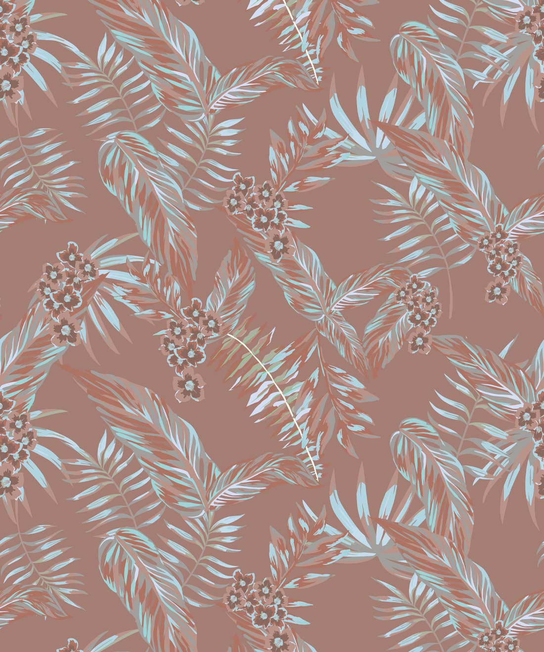 Cooktown Orchids Wallpaper - Colourway: Rose