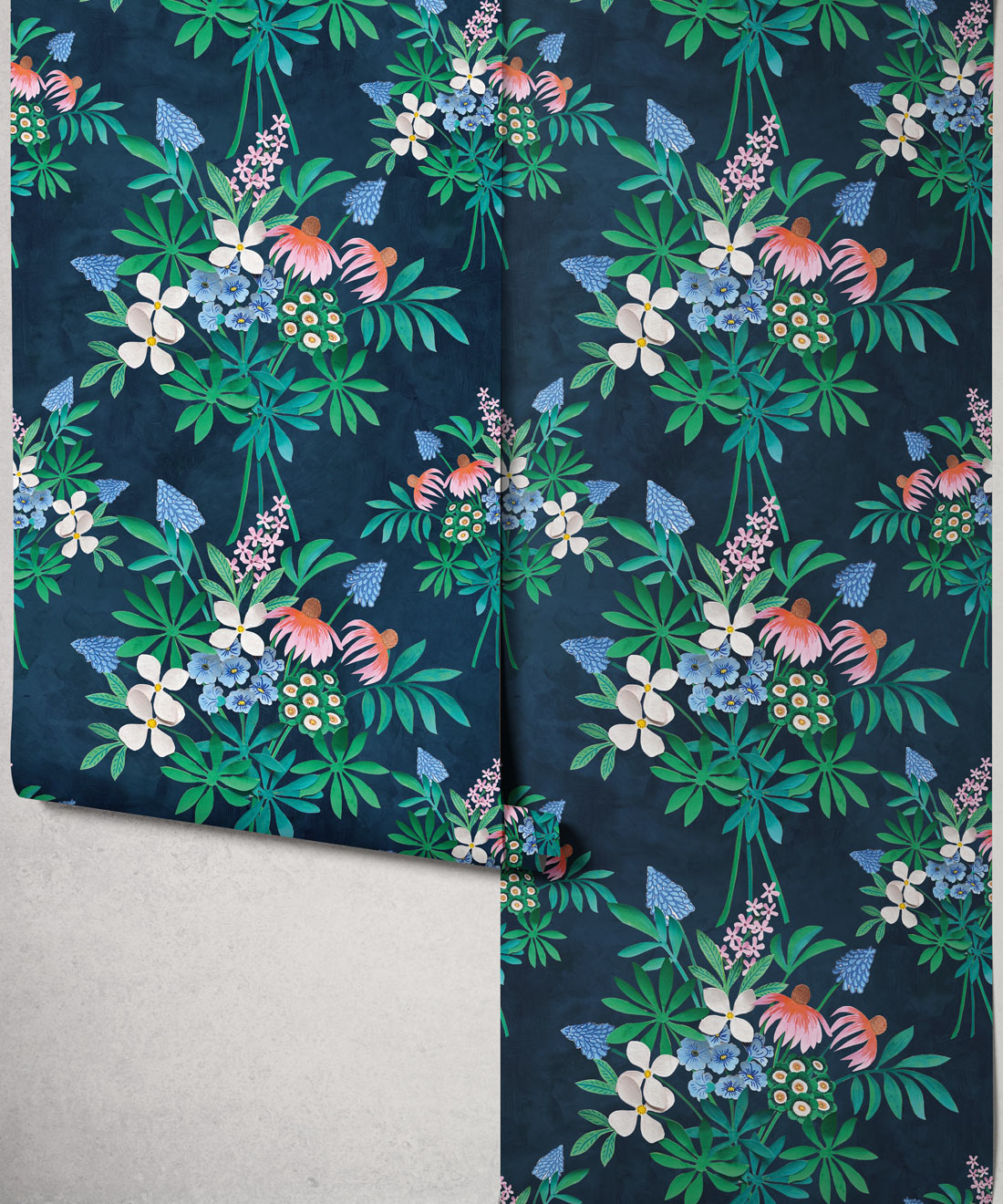 Odette's Bouquet Wallpaper - Colourway: Powder Blue - Roll