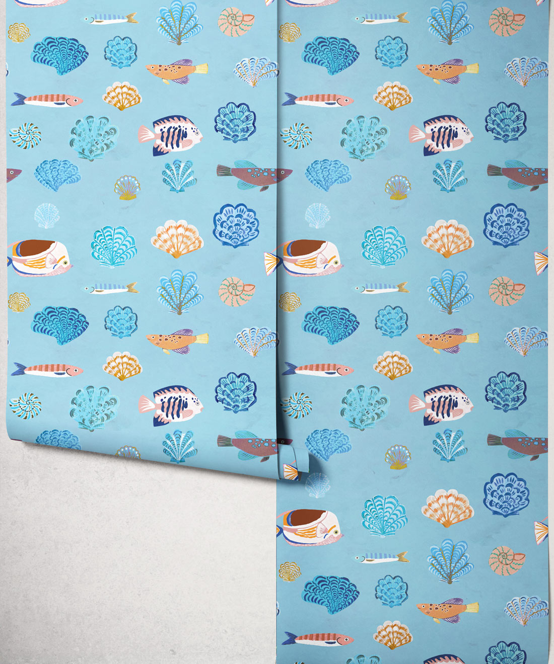 Seaside Treasures Wallpaper - Colourway: Powder Blue - Roll