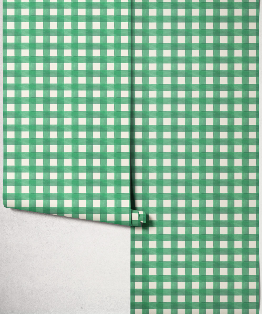 Clubhouse Check Wallpaper - Colourway: Kelp Green - Roll