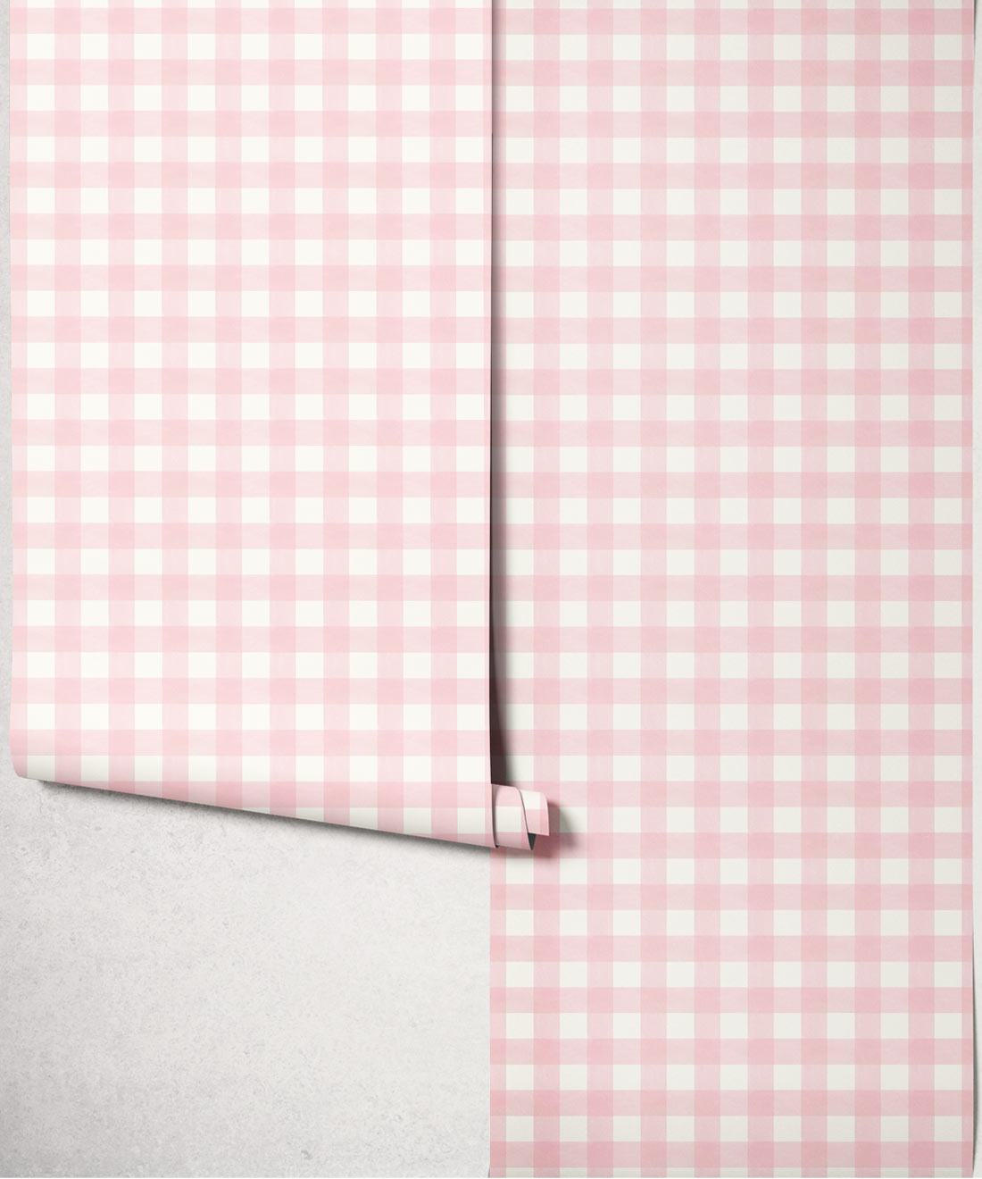 Clubhouse Check Wallpaper - Colourway: Petal Pink - Roll