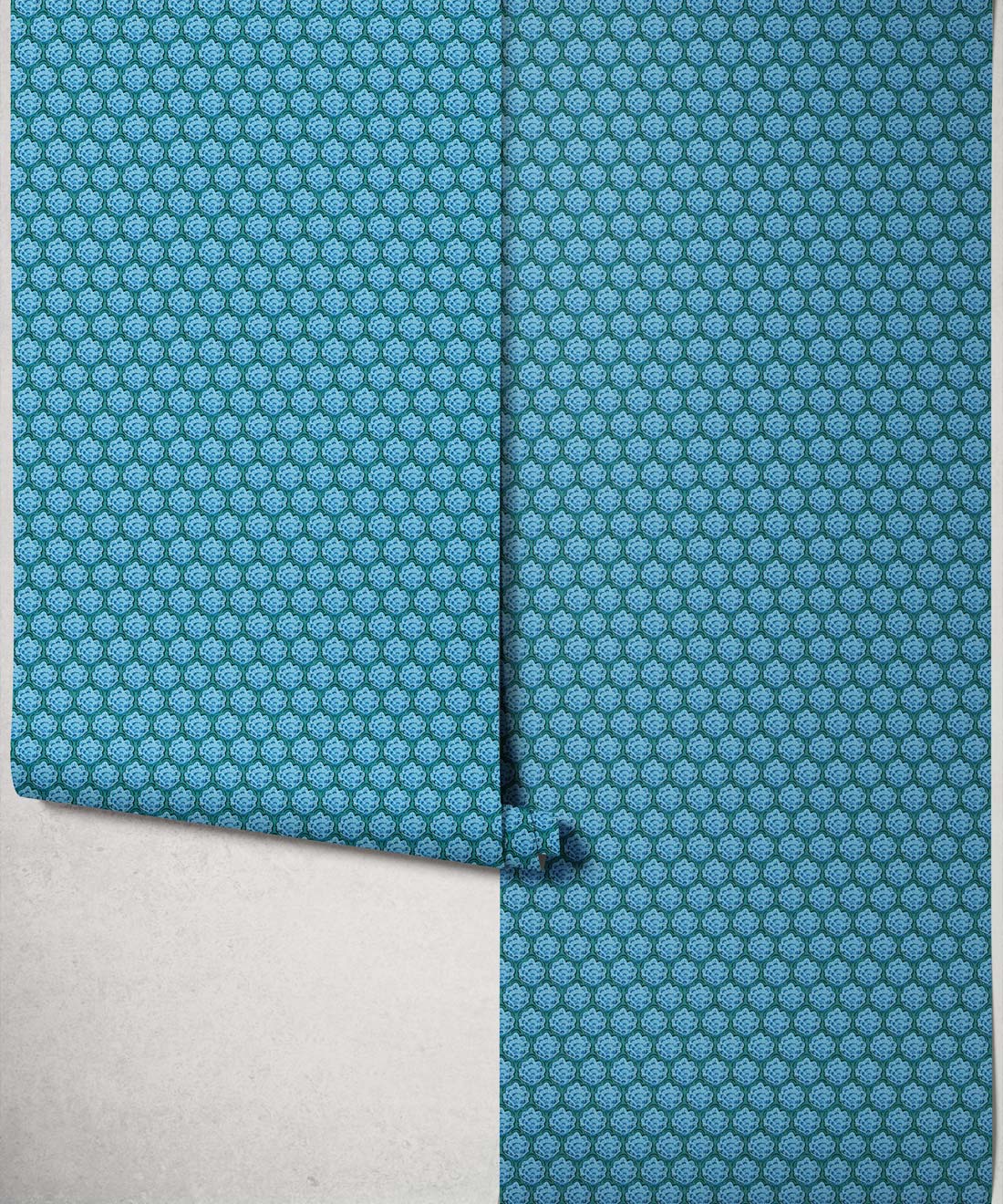 Shell Cove Wallpaper - Colourway: Lagoon Blue - Roll