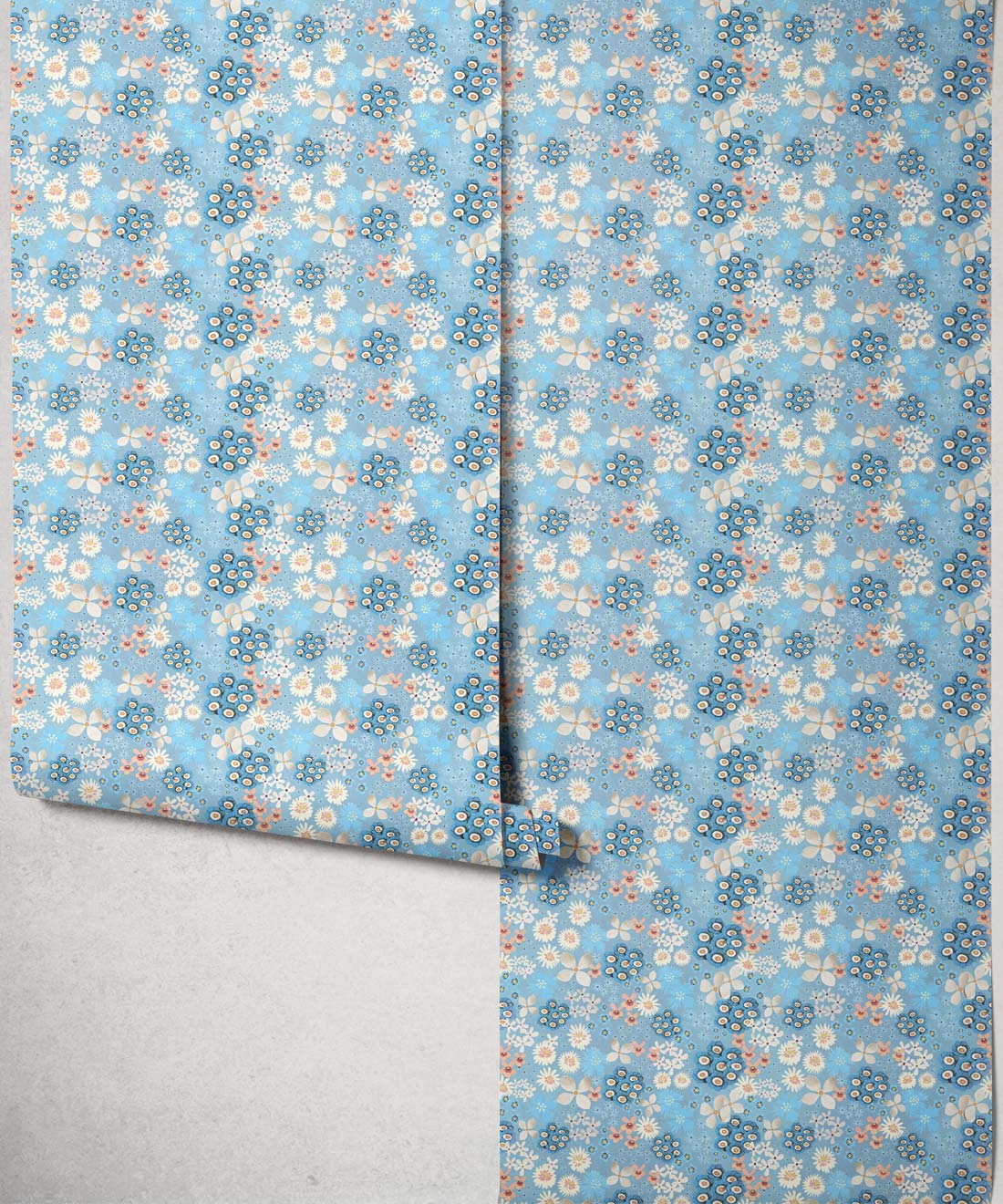 Meadow Confetti Wallpaper - Colourway: Powder Blue - Roll