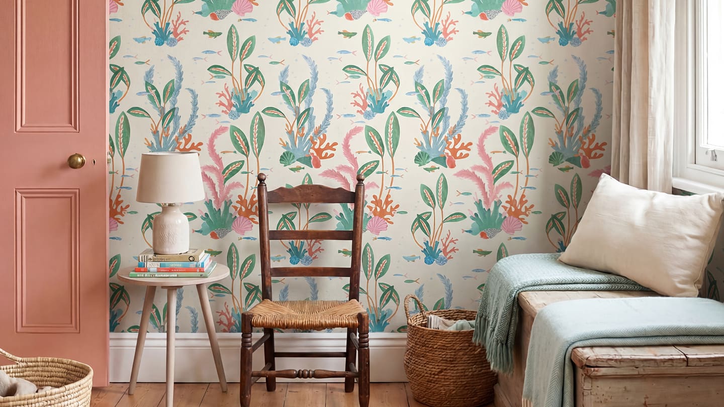 The Curious Club - Bethany Linz Wallpaper Collection - Collection Page - Gallery - Coral Garden Wallpaper Insitu
