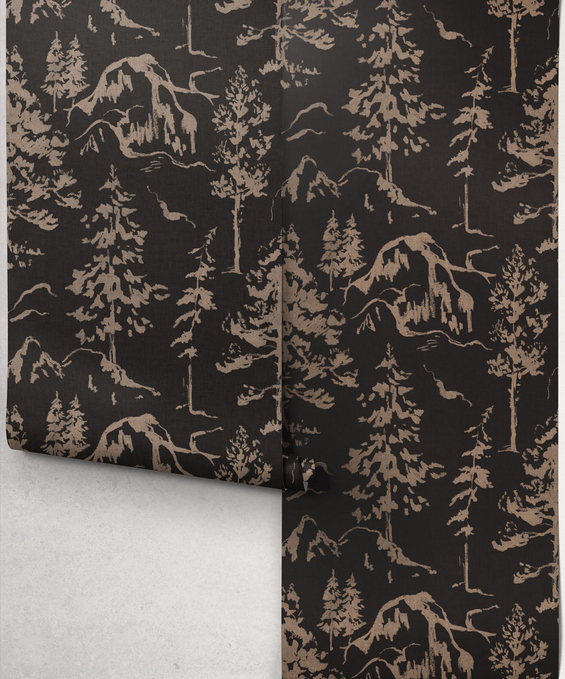 Alpine Wallpaper - Colourway: Charcoal - Roll