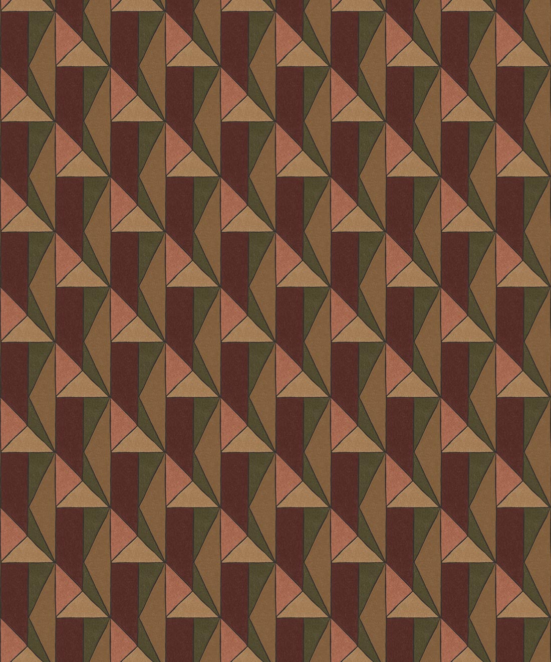 Cairn Wallpaper - Colourway: Maroon - Swatch