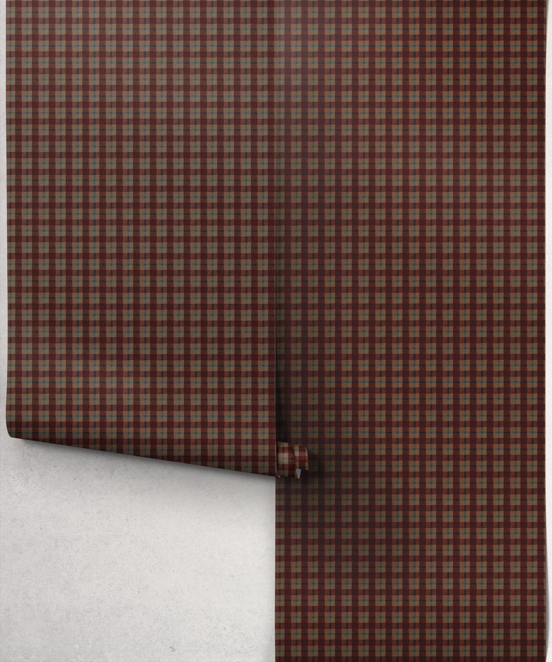 Timber Wallpaper - Colourway: Maroon - Roll