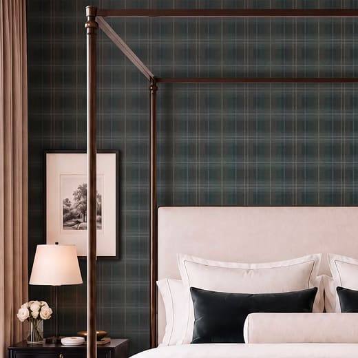 Highland Wallpaper in Colourway: Loch from Northland Collection