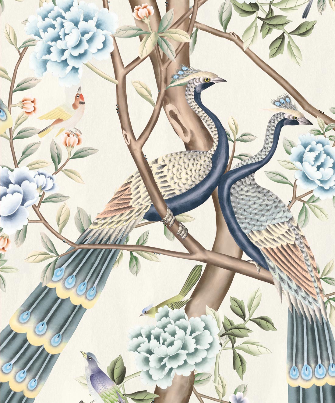 Peacock Pavilion Wallpaper - Colourway: Celadon - Swatch